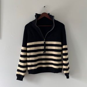 Striped Quarterzip sweater